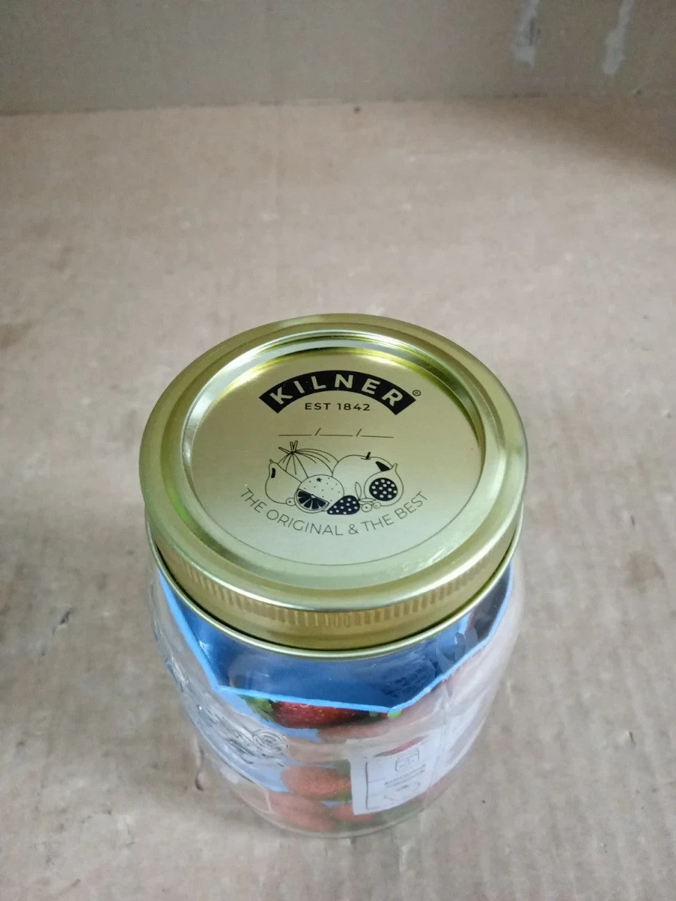 Kilner 0.5L  Lid Preservation Jar Round Glass Screw Top Storage Jam Chutney