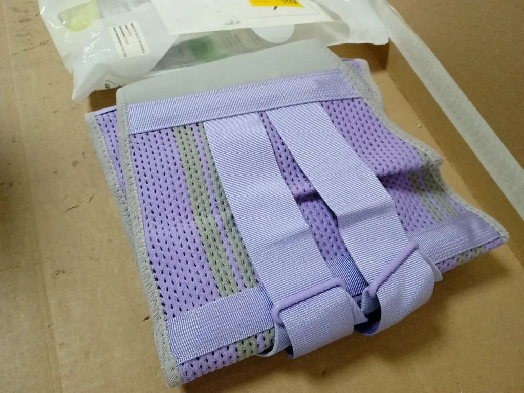 Rakiie Back Brace Lower Back Pain Breathable Mesh Design Women Purple Medium New