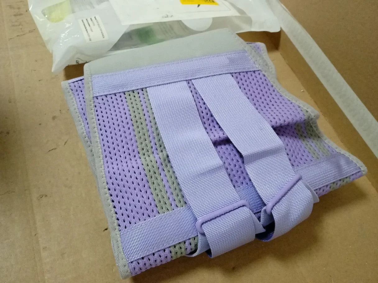 Rakiie Back Brace Lower Back Pain Breathable Mesh Design Women Purple Medium New