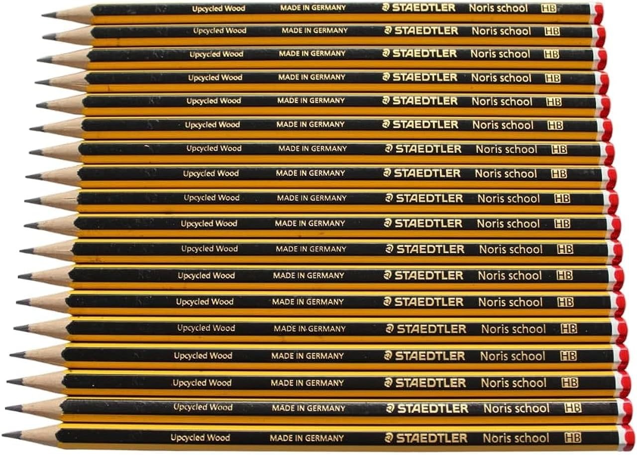 STAEDTLER NORIS SCHOOL PENCILS HB 18 Pieces Graphite Cedar Wood Erasable New