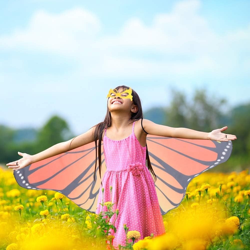 Adakel Kids Butterfly Wings Costume Fairy Dress Up Halloween Party Girls New