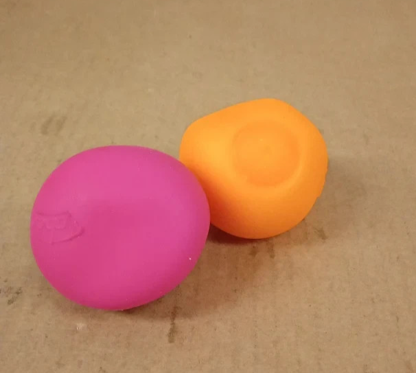 Tobar Neon Diddy Squish Ball Fidget Toys 2 Piece Sensory Stress Balls Design