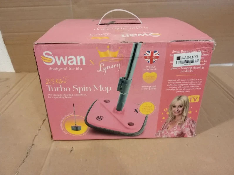 Swan X Lynsey Tvs Queen Of Clean Turbo Spin Mop 2x Pads 31.5x31.5x19cm