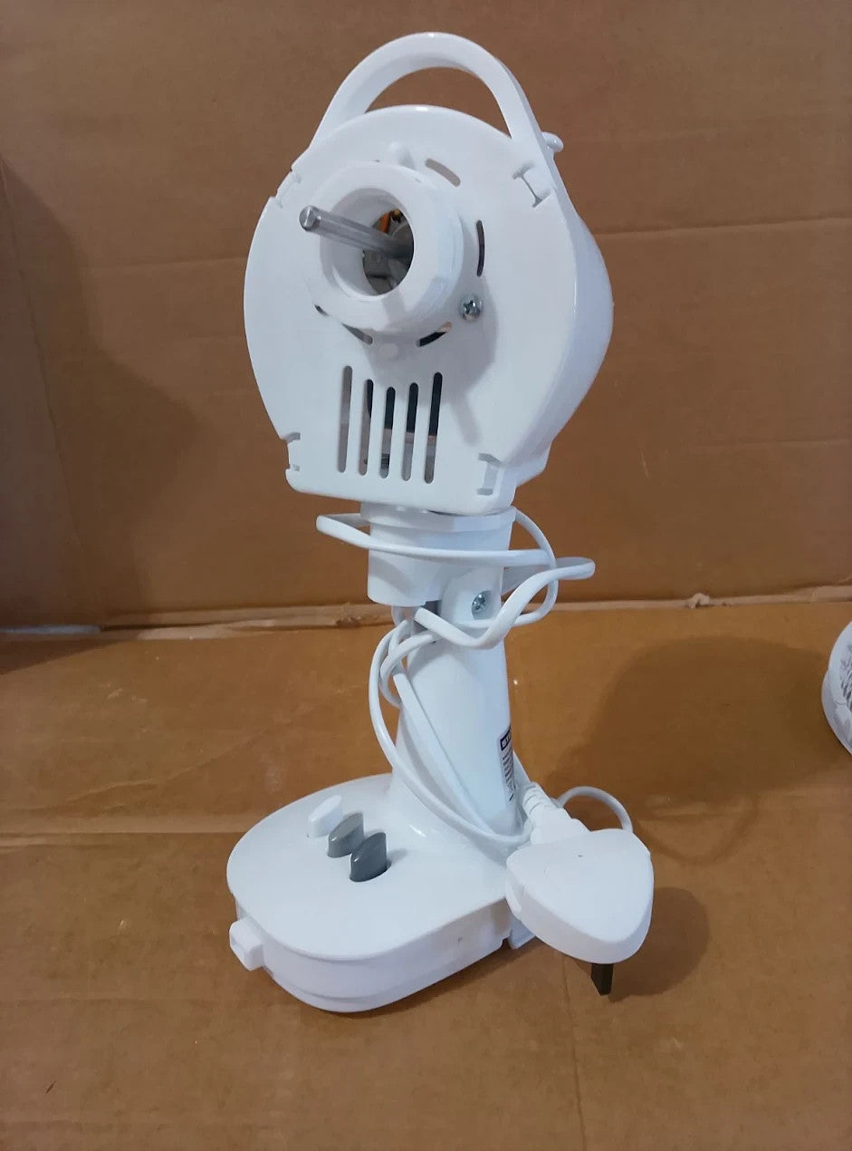 Status S9DESKFAN1PKB 9in Oscillating Desk Fan White 2 Speed Settings Adjustable
