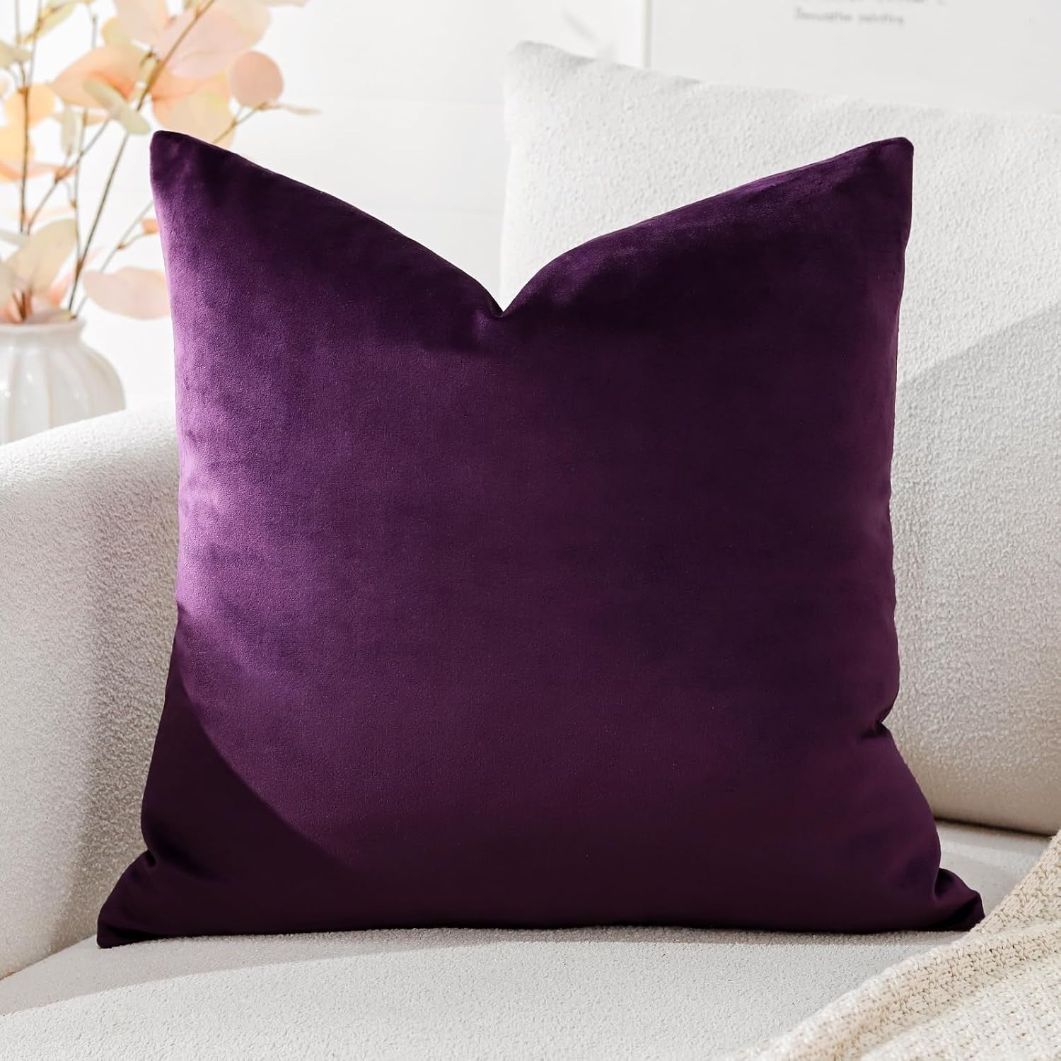 Artscope Luxury Velvet Cushion Covers Super Soft Square Throw Pillow 40x40cm New