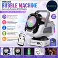 Belemar Upgraded Bubble Machine Remote Control Automatic Rotation & RGB Light