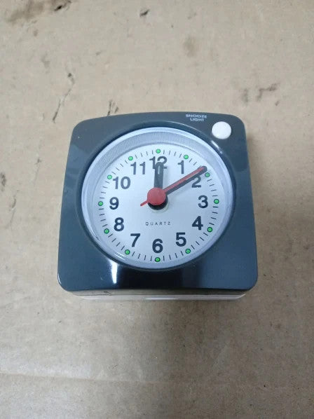 Alarm Clocks BedsideTravel Alarm Small Silent Analog Non Ticking 6x2cm