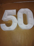 Ledido LED Light Up Marquee Numbers Sign Cool Warm 50th Birthday Decorations