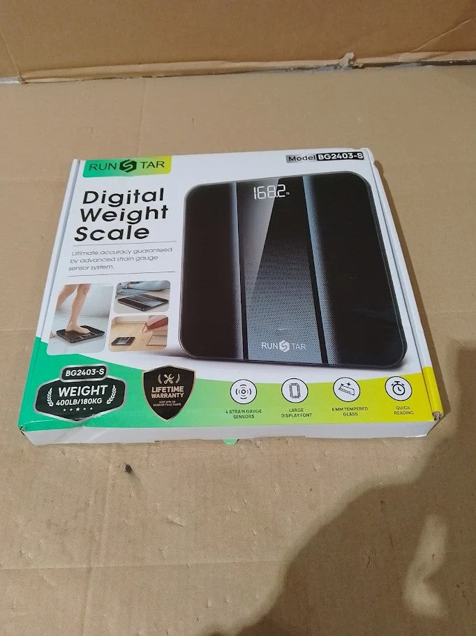 RunStar Digital Bathroom Scale Body Weight High Precision Clear LED 400lb New
