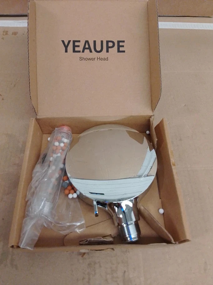 Yeaupe Shower Head High Pressure Filter Powerful Flow Boosting Handheld New
