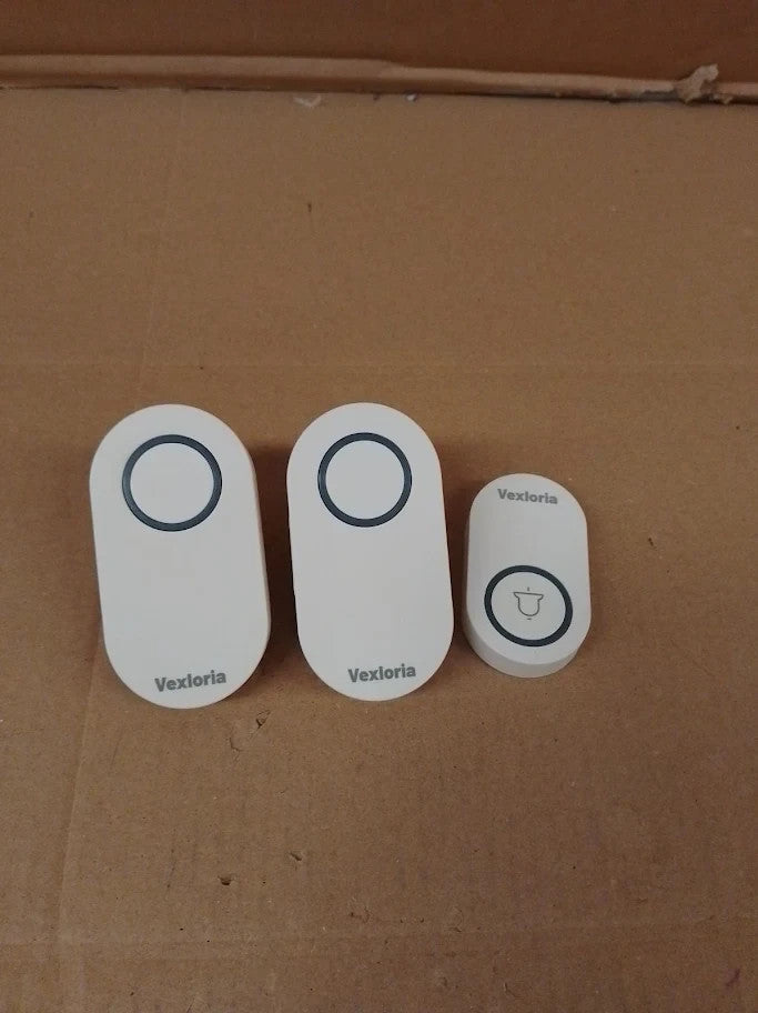 Vexloria Wireless Doorbell Receiver 150m Long Range Battery Operated White