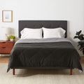 Amazon Basics Reversible Microfiber Comforter Bedding 140x200cm Grey Black