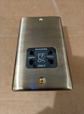 BG Electrical NAB20B Dual Voltage Shaver Socket 2 Pin Antique Brass 115V 240V