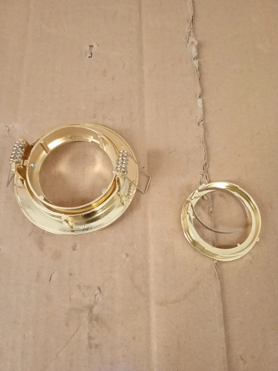 Knightsbridge Recessed Spotlight Tilt Twist & Lock Downlight Brass Aluminium