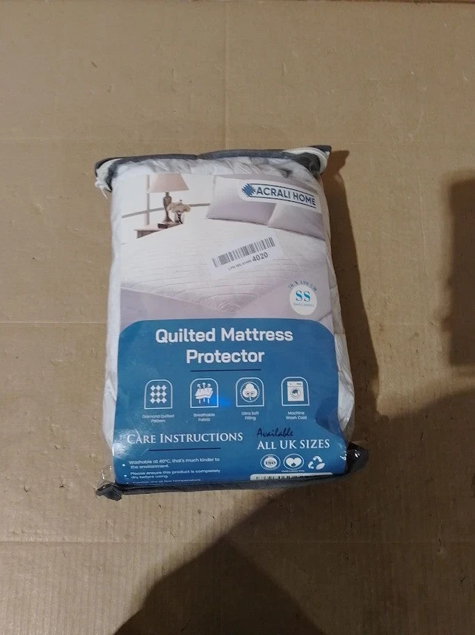 Acrali Home Quilted Small Single Mattress Protector Ultra Soft 3Layer Design New