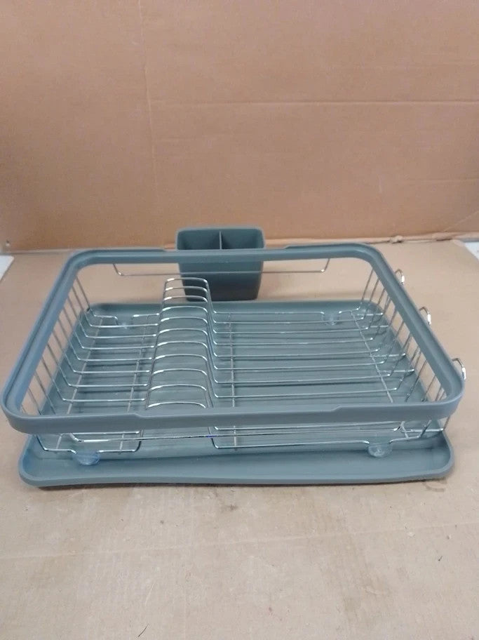 Anika Kitchen Dish Drainer Drying Rack Removable Drip Tray Cutlery Holder Large