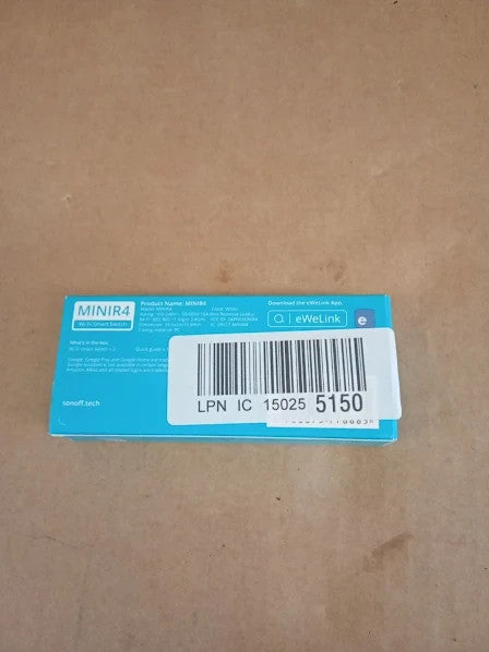 Sonoff MINIR4 Wifi Smart Switch 10A 2400W Zero Fire Wires 2pcs 39x33x17mil New