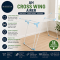 Argos Home 14m Large Cross Wing Indoor Outdoor Clothe Airer 110x57.5x4.8cm White