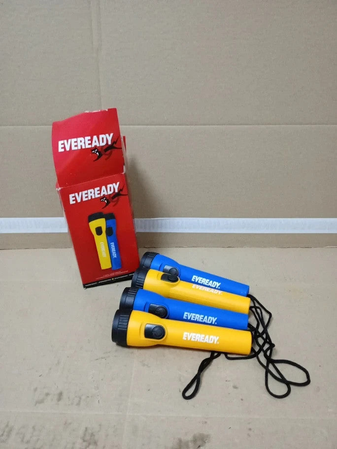 Eveready LED Torch Super Bright Flashlight Water Resistant Camping 4pc New