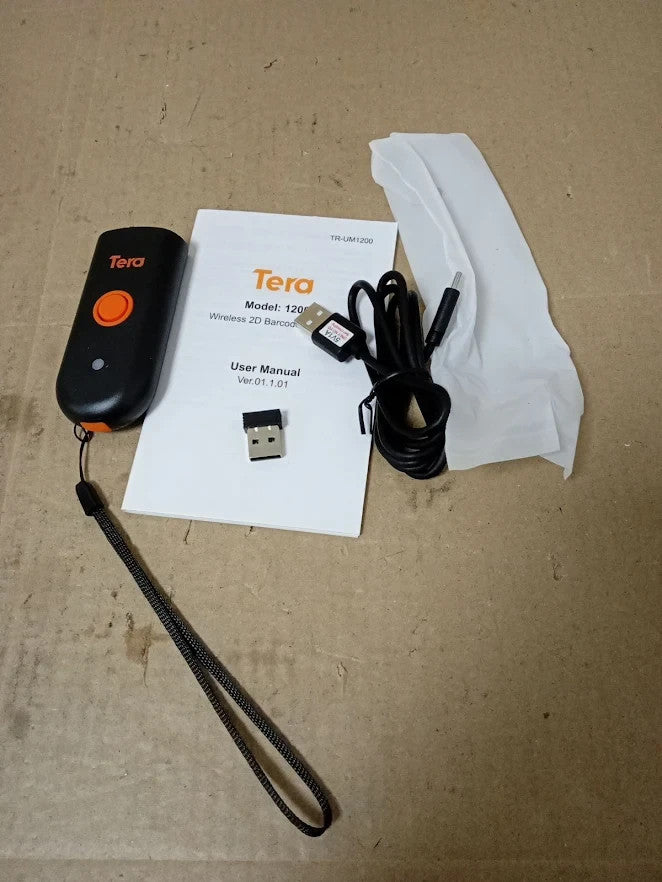 Tera Mini 1D 2D QR Bluetooth Barcode Scanner Wireless USB 3 in 1 Portable New