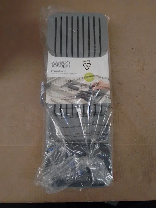 Joseph Joseph DrawerStore Knife Organiser Hold To 9 Knives 15.5x5.5x3in Grey New