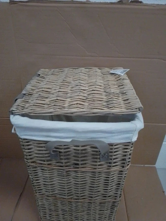 Argos Home Willow Laundry Basket Grey Wicker Clothes Storage Hamper Design New