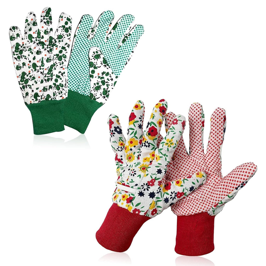 Grantop Gardening Gloves For Ladies Women Set 2 Pairs Comfortable Elastic New