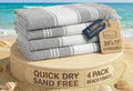 Lane Linen Oversized Beach Towels 4Pack Cotton Rich Quick Dry Lightweight New