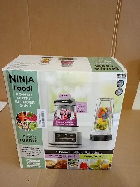 Ninja Foodi Power Nutri Blender 1100W 400ml 2in1 Silver CB100UK 17x17x30cm