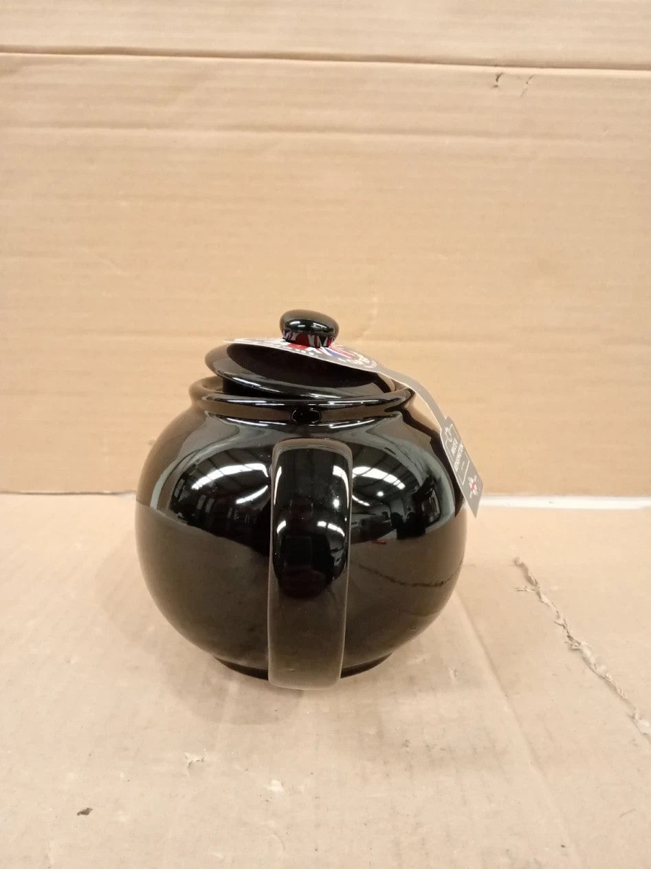 Price & Kensington Black 6 Cup Teapot English Brown Betty Bulbous Shape 1L