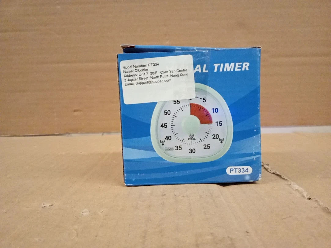 Diboniur Visual Timer Kids Rechargeable Blue Acrylonitrile Butadiene Styrene LCD