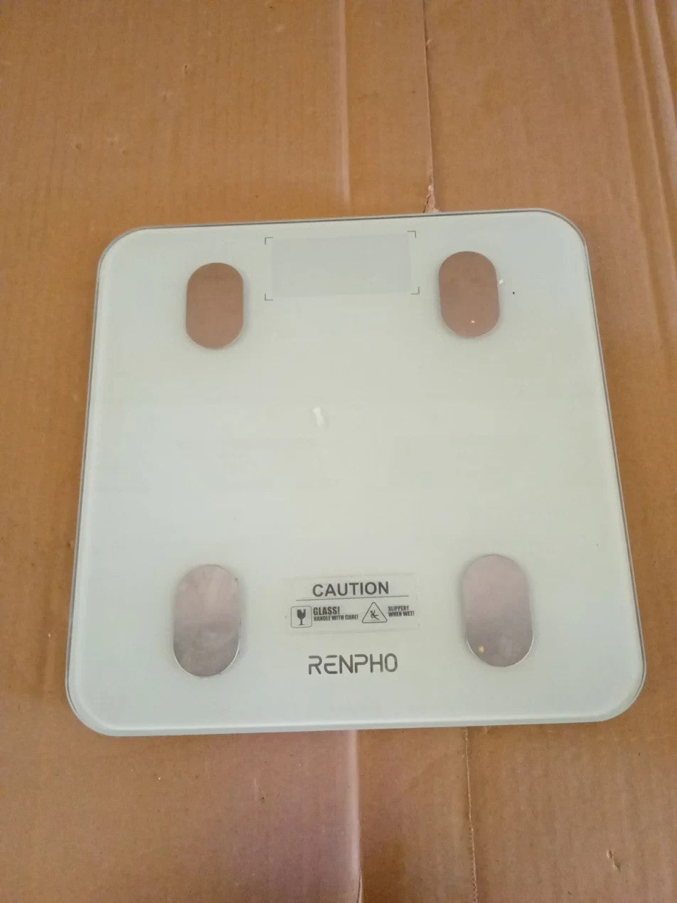 Renpho Smart Bathroom Scales White 26x26x2.5cm Max Capacity 180kg Glass Platform