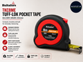 Hultafors TKC8ME TufLok Pocket Tape 8m Matt Coat 26ft Width 25mm EC Class II