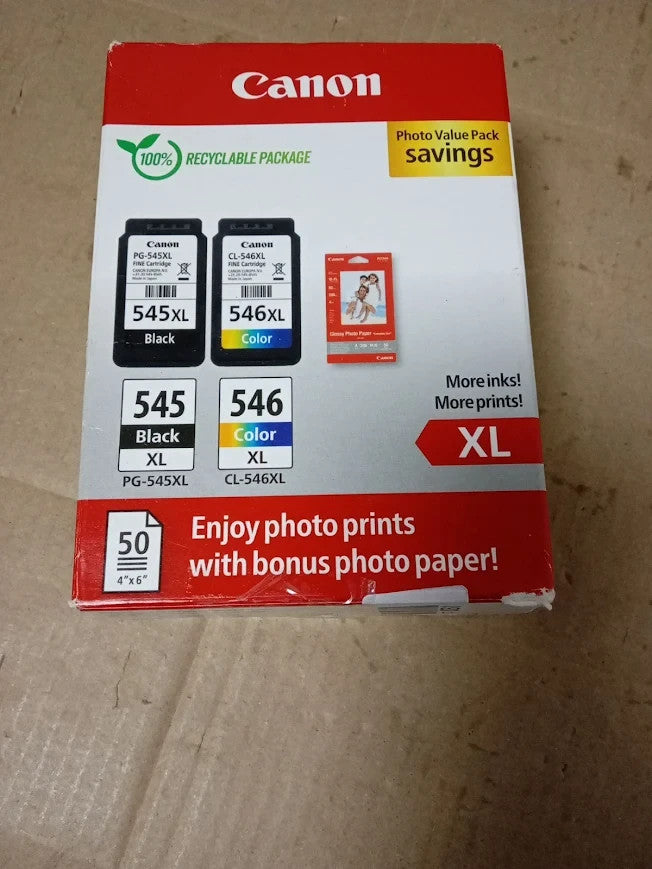 Canon Color 541 546XL Value Pack Of 2 Ink Cartridges