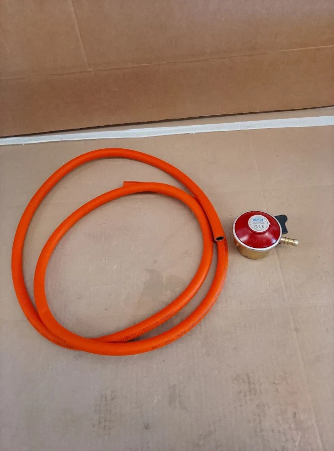 JD Brands Patio Gas Regulator 27mm Clip On With 2m Hose Flogas Propane Tanks New