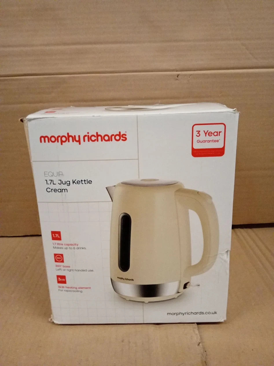 Morphy Richards Equip Kettle 1.7L 3Kw Rapid Boil Removeable Limescale Filter