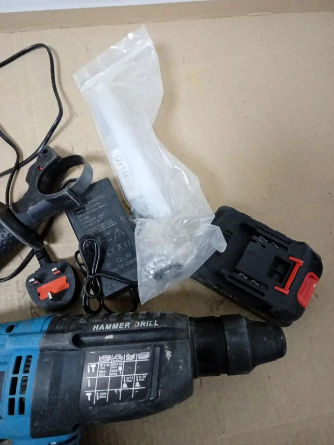 650W Brushless SDS Plus Rotary Hammer Drill Kit 2 Batteries Accessories Design