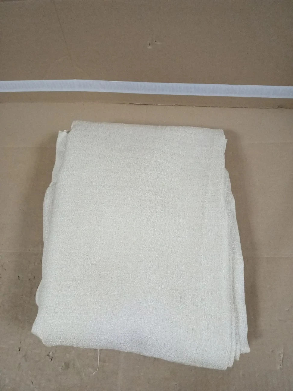 Melodieux 2 Panel Faux Linen Voile Net Curtains Semi Sheer Beige 55x89in New