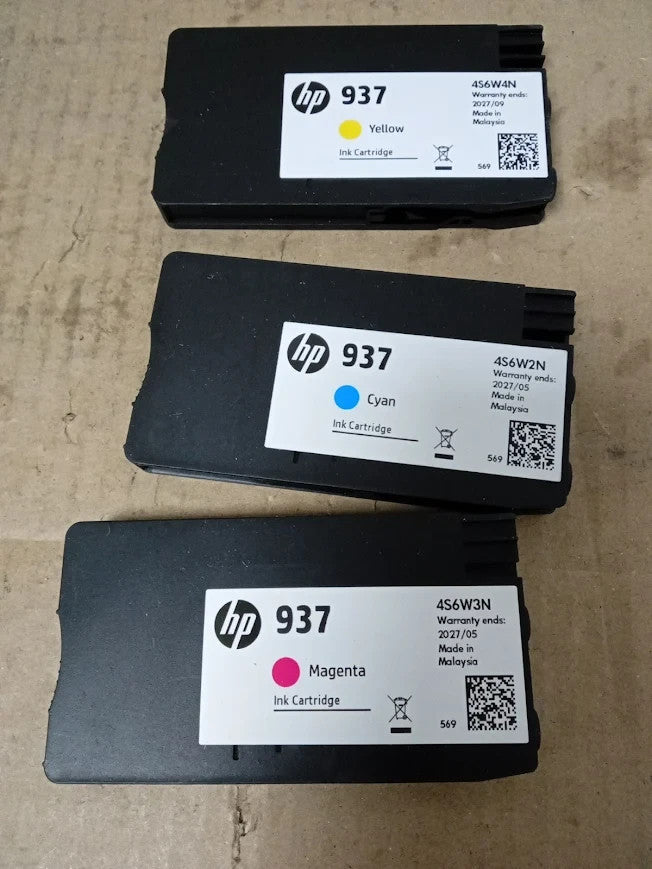 HP 937 Black Cyan Magenta Yellow Original Ink Cartridge Multipack 6ZC72AE