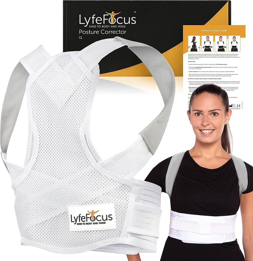 UIOF Posture Corrector Women Comfortable Adjustable Upper Back Brace New