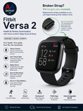 Fitbit Versa 2 Health Fitness Smartwatch Voice Control Sleep Score Music