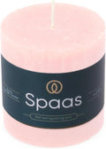 Spaas Rustic Pillar Candle 70 70mm 25h Unscented Light Pink New