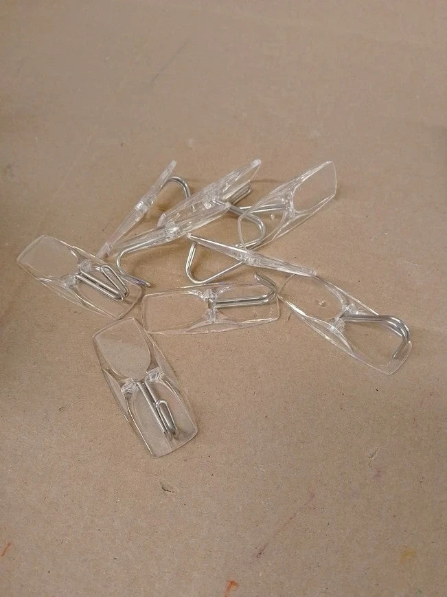 Command Wire Toggle Hooks Medium Transparent Indoor Use 8 Hooks 11 Strips