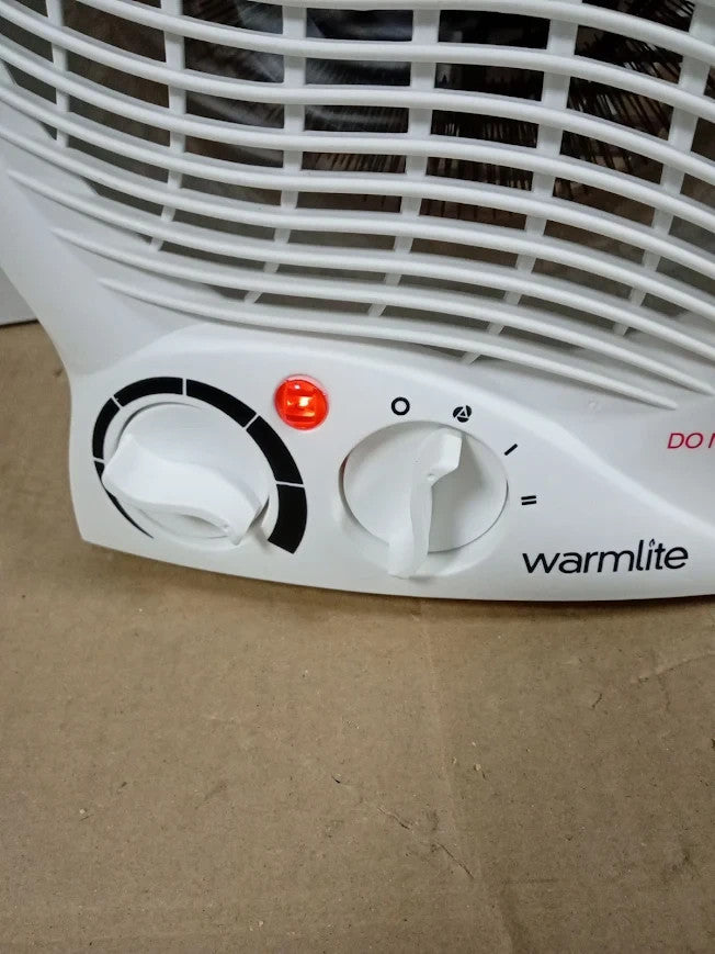 Warmlite Thermo Fan Heater 2 Heat Settings Overheat Protection White New