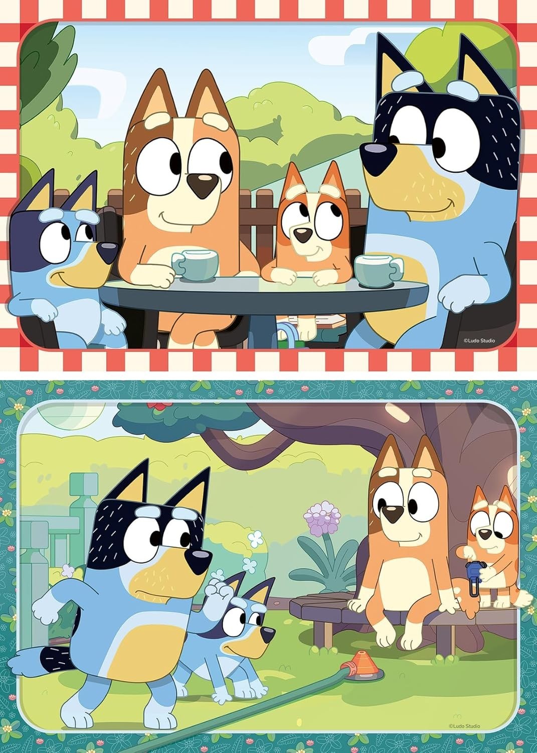 Ravensburger Kinderpuzzle 2x12 Teile Bluey Family Time 3+ New
