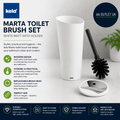 Kela 22275 Marta Toilet Brush Diameter 11cm Plastic 11x11x36.5cm White