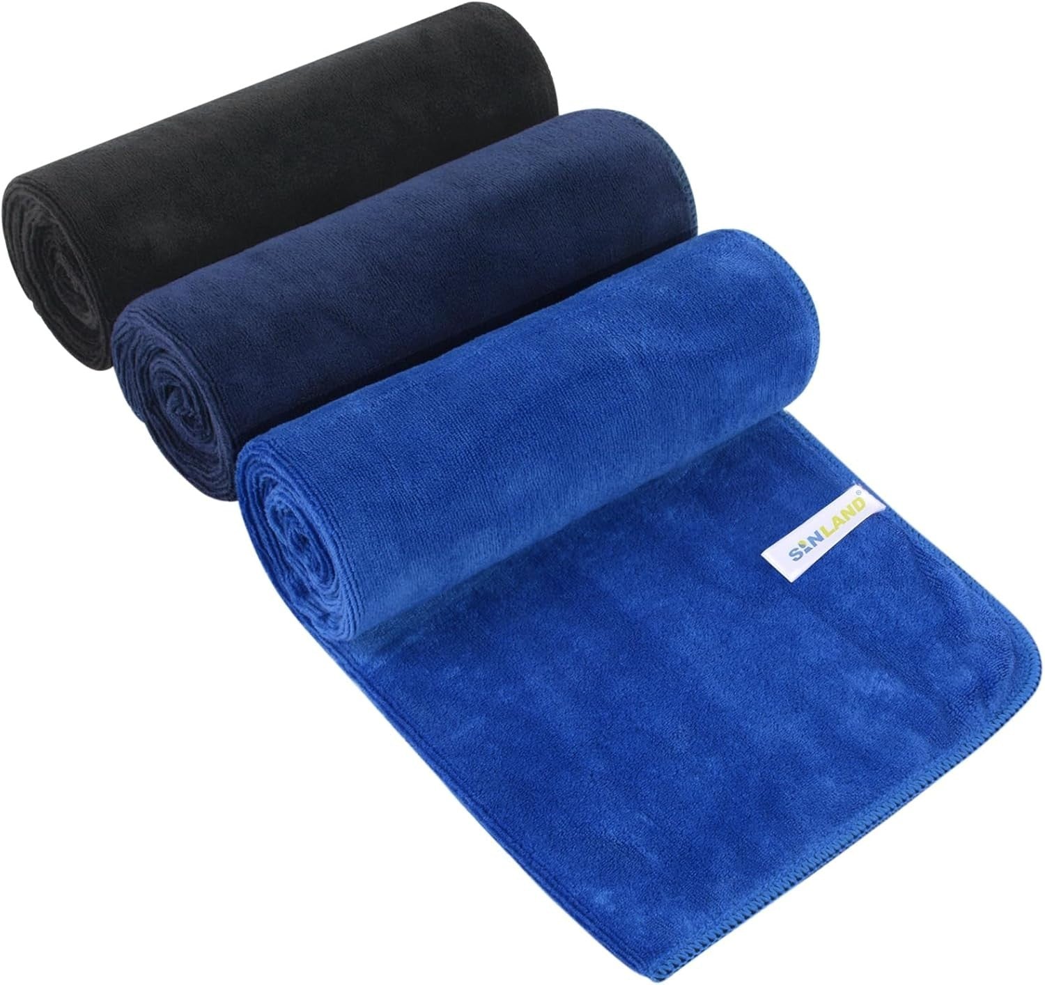 Sinland Microfiber Gym Towels Sports Workout Super Soft Absorbent 3pc New