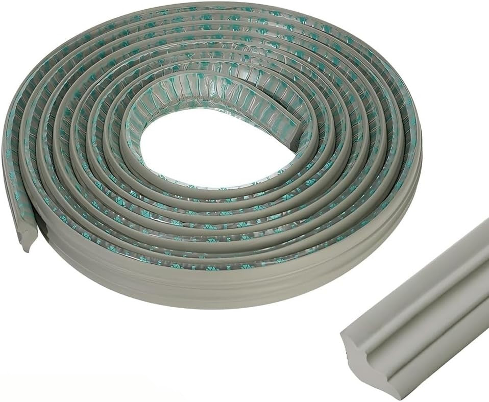 Flexible NBR Wall Corner Molding Trim 5M 16FT Long Self Adhesive Caulk Strip New