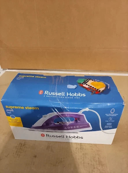 Russell Hobbs Supreme Vertical Steam Function 2400W Iron Non Stick 28.5x13cm New