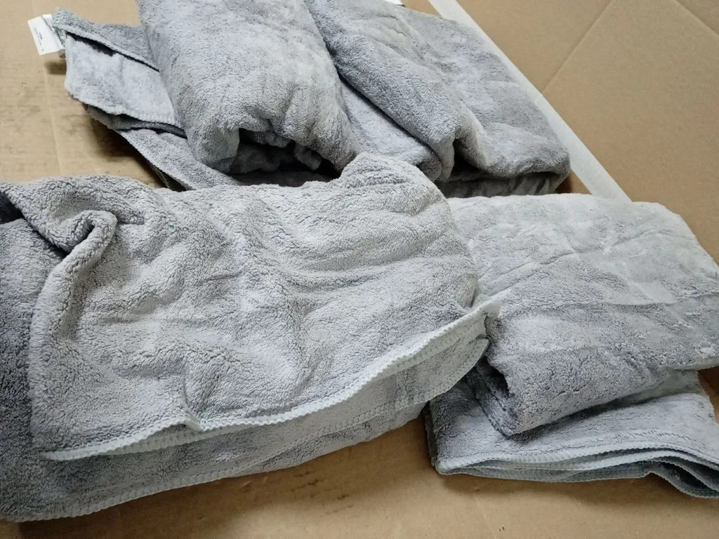 Lumimi Towels 4pc Soft Microfiber Bath Towel Set Incredibly Grey 55x27in New